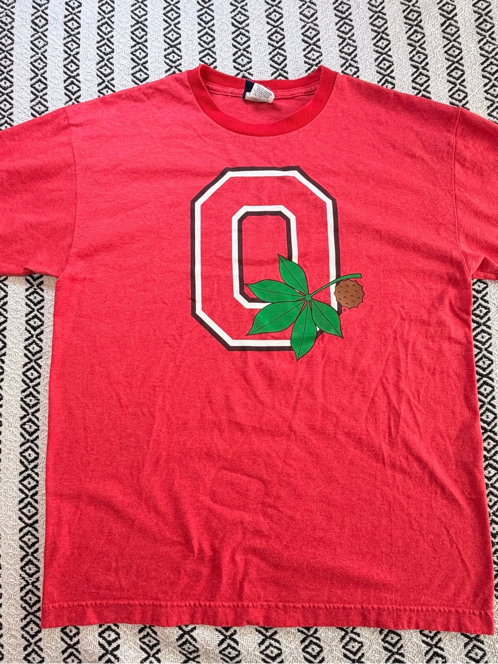 Vintage Y2K Ohio State Buckeyes Ringer Medium Red Short Sleeve NCAA Football